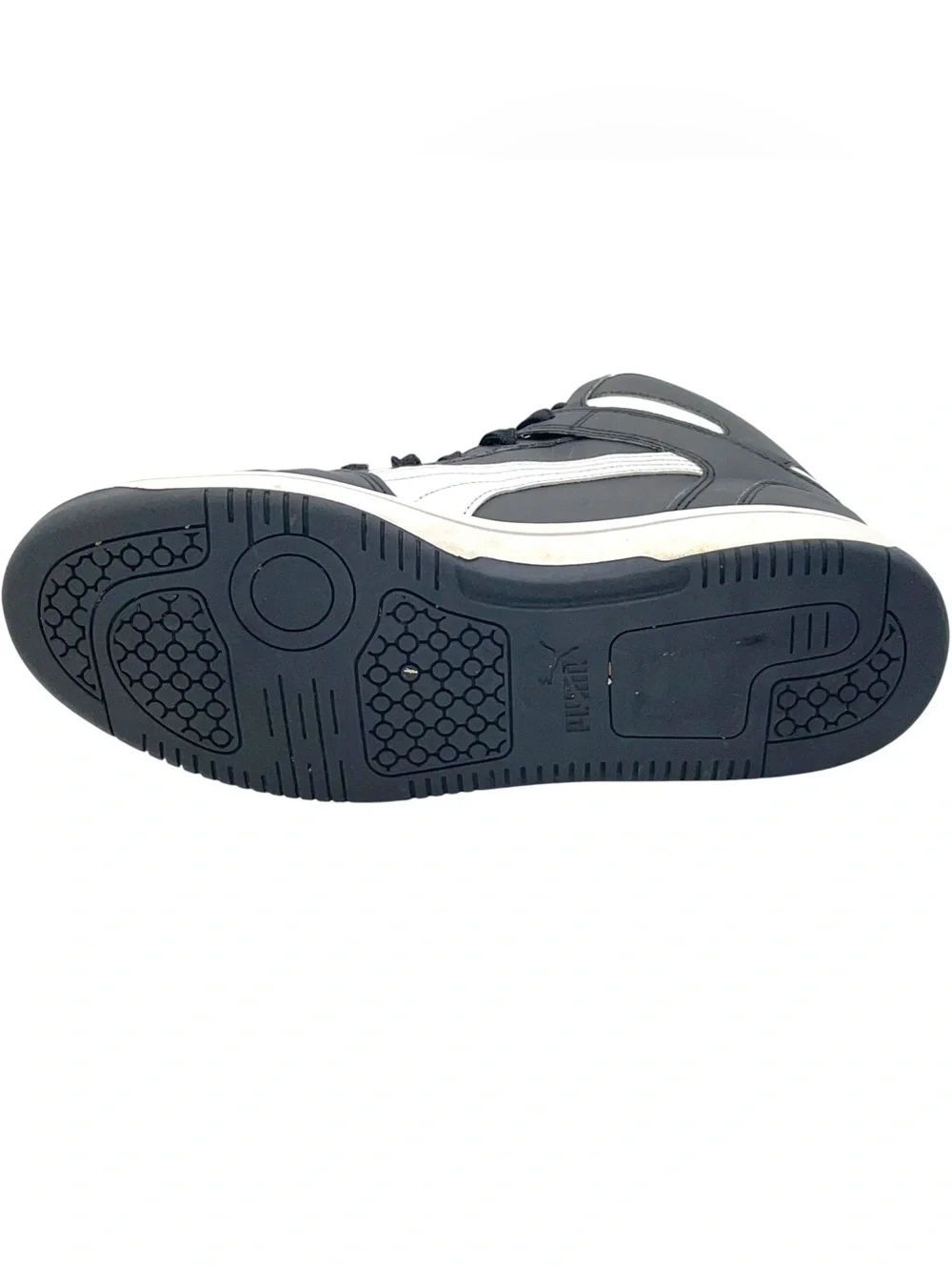 Puma Rebound LayUp Mid Black White Sneakers Men’s 10.5